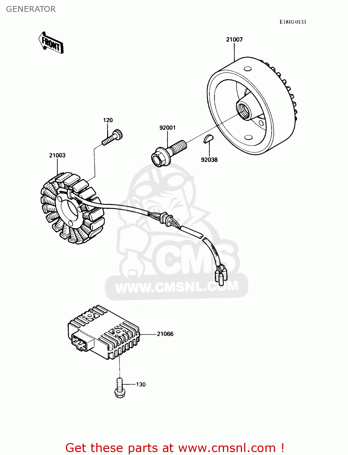 GENERATOR VN750A5 VULCAN 750 1989 USA CALIFORNIA
