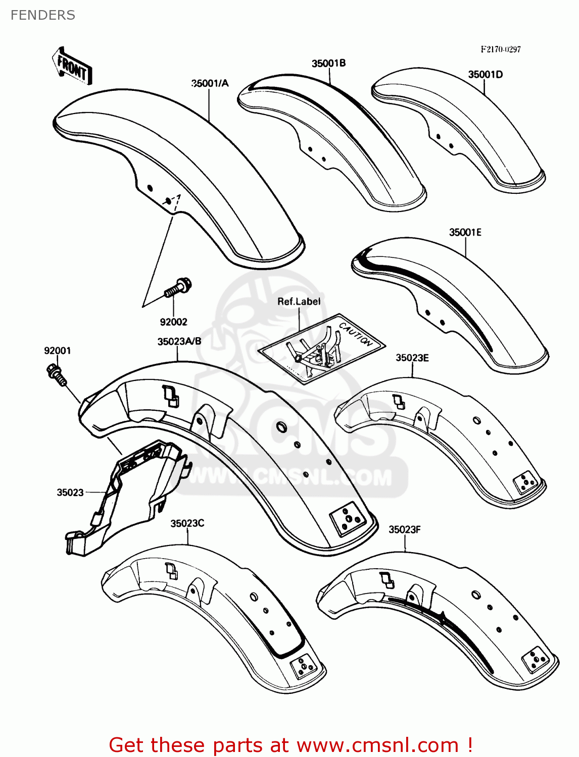 FENDERS VN750A5 VULCAN 750 1989 USA CALIFORNIA