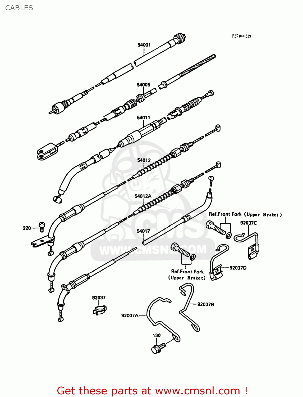 CABLES VN750A5 VULCAN 750 1989 USA CALIFORNIA