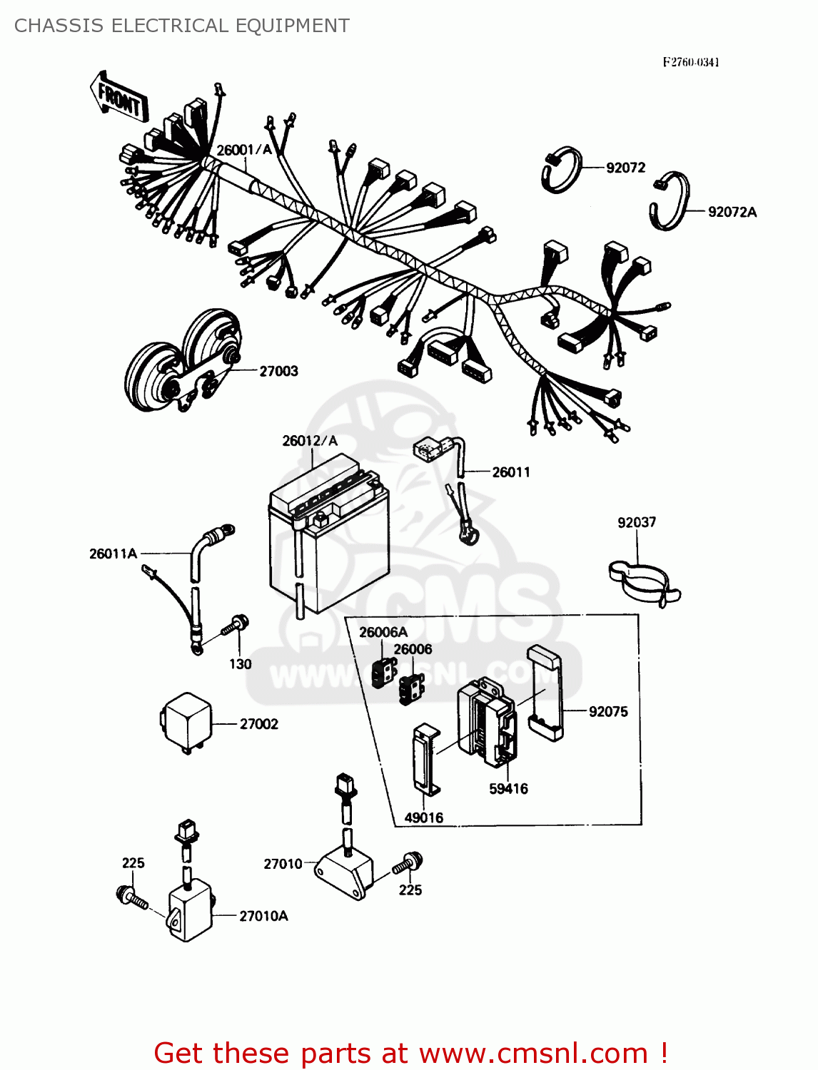 CHASSIS ELECTRICAL EQUIPMENT VN750A5 VULCAN 750 1989 USA CALIFORNIA