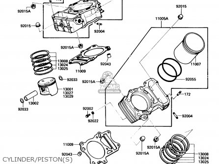 CYLINDER/PISTON(S) - VN750A5 VULCAN 750 1989 USA CALIFORNIA