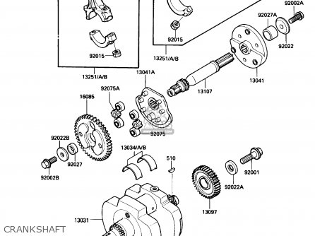 CRANKSHAFT - VN750A5 VULCAN 750 1989 USA CALIFORNIA