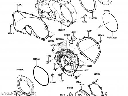 ENGINE COVER(S) - VN750A5 VULCAN 750 1989 USA CALIFORNIA