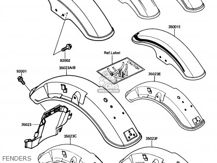 FENDERS - VN750A5 VULCAN 750 1989 USA CALIFORNIA