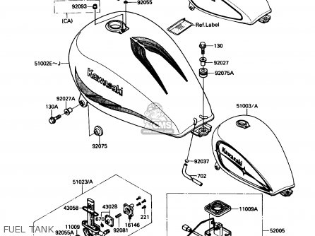 FUEL TANK - VN750A5 VULCAN 750 1989 USA CALIFORNIA