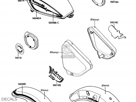 DECALS - VN750A5 VULCAN 750 1989 USA CALIFORNIA