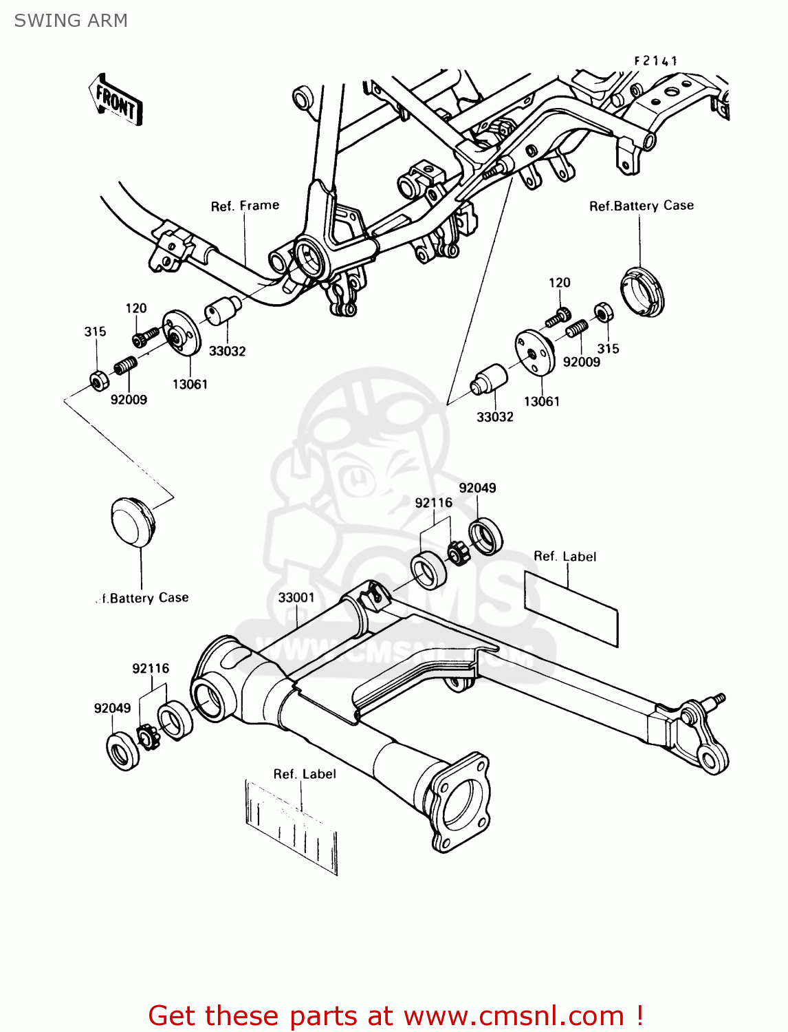 SWING ARM VN750A6 VULCAN 750 1990 USA CALIFORNIA CANADA