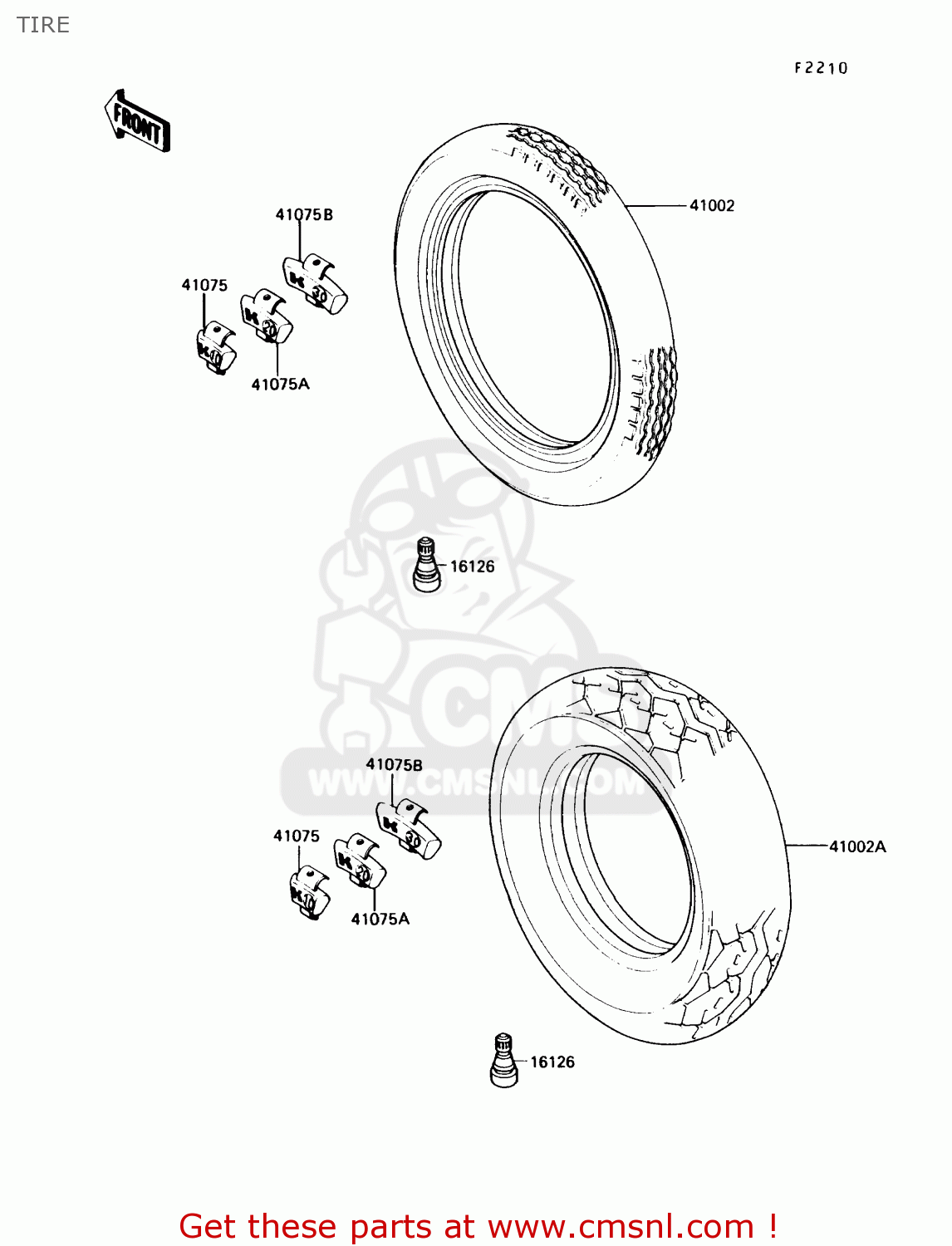TIRE VN750A6 VULCAN 750 1990 USA CALIFORNIA CANADA