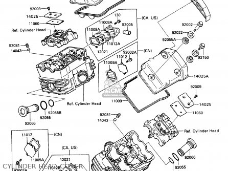 CYLINDER HEAD COVER - VN750A6 VULCAN 750 1990 USA CALIFORNIA CANADA