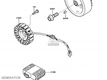 GENERATOR - VN750A6 VULCAN 750 1990 USA CALIFORNIA CANADA