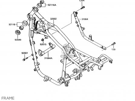 FRAME - VN750A6 VULCAN 750 1990 USA CALIFORNIA CANADA