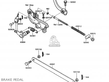 BRAKE PEDAL - VN750A6 VULCAN 750 1990 USA CALIFORNIA CANADA