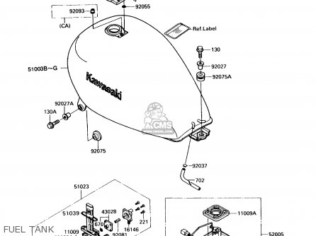 FUEL TANK - VN750A6 VULCAN 750 1990 USA CALIFORNIA CANADA