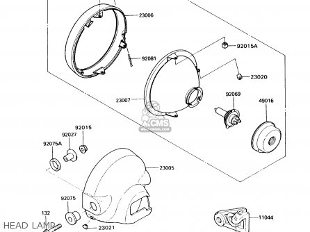 HEAD LAMP - VN750A6 VULCAN 750 1990 USA CALIFORNIA CANADA