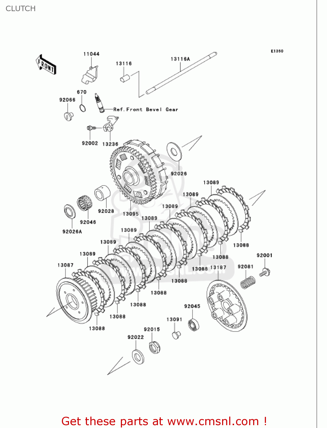 CLUTCH VN750A6F VULCAN 750 2006 USA CALIFORNIA