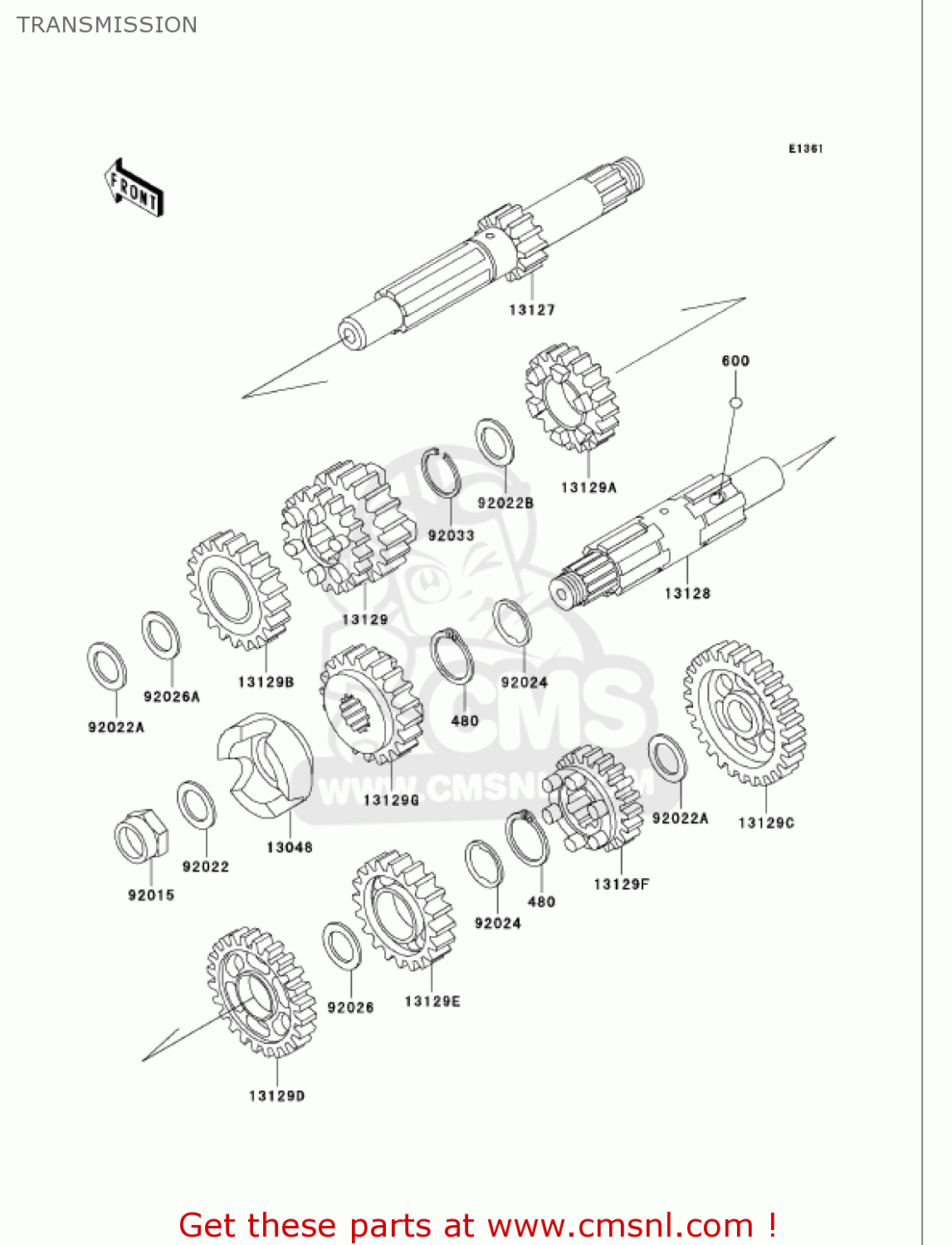 TRANSMISSION VN750A6F VULCAN 750 2006 USA CALIFORNIA