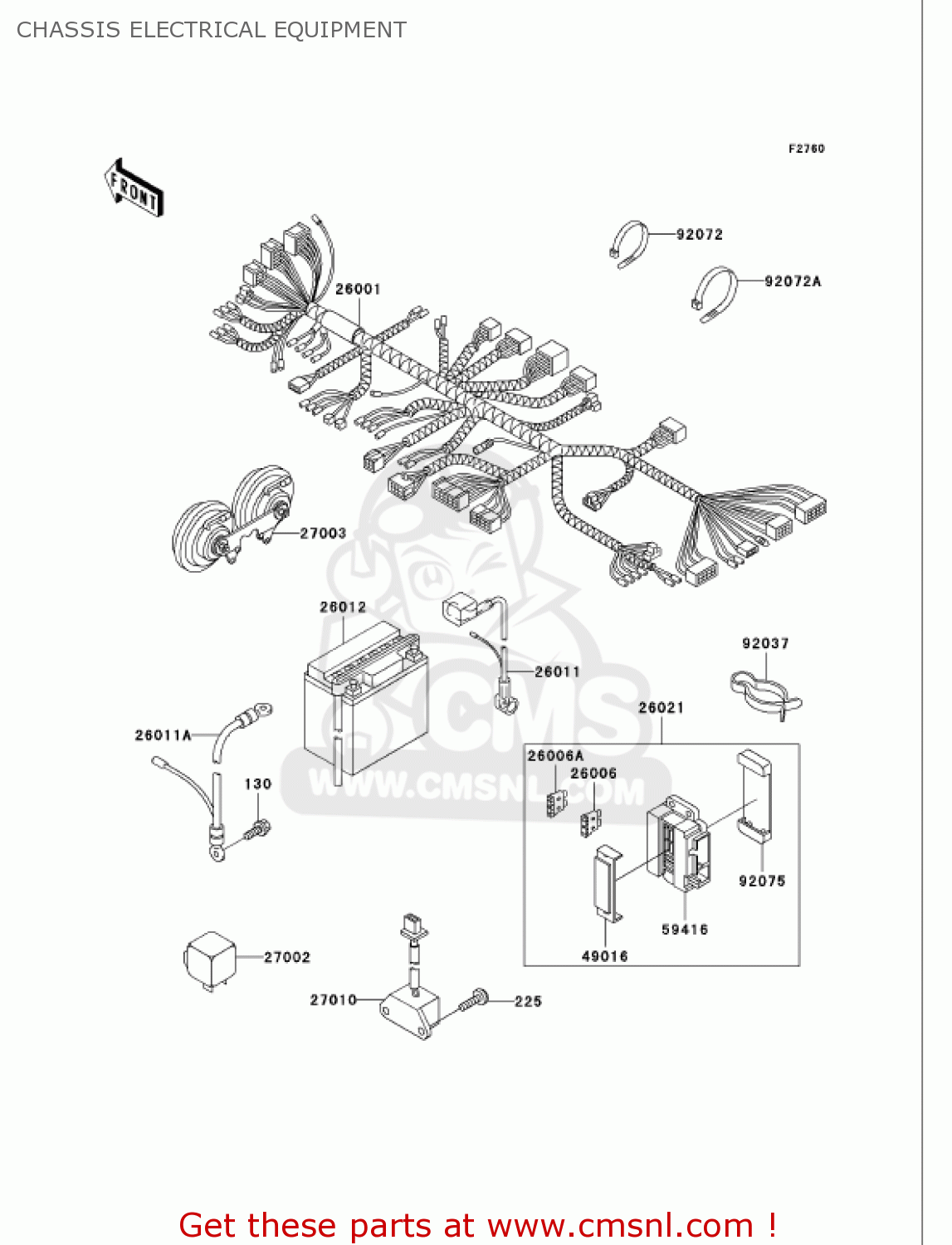 CHASSIS ELECTRICAL EQUIPMENT VN750A6F VULCAN 750 2006 USA CALIFORNIA