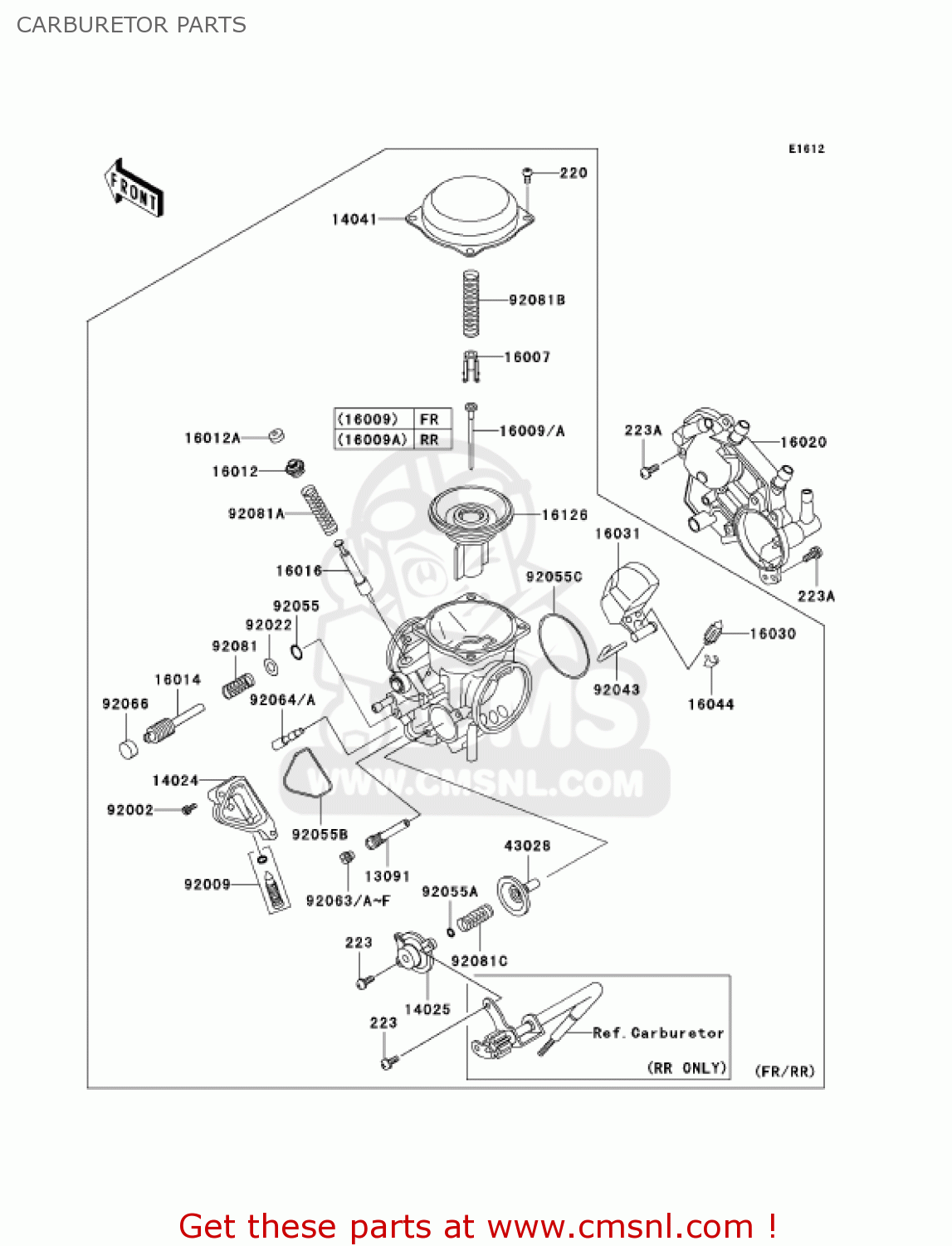 CARBURETOR PARTS VN750A6F VULCAN 750 2006 USA CALIFORNIA
