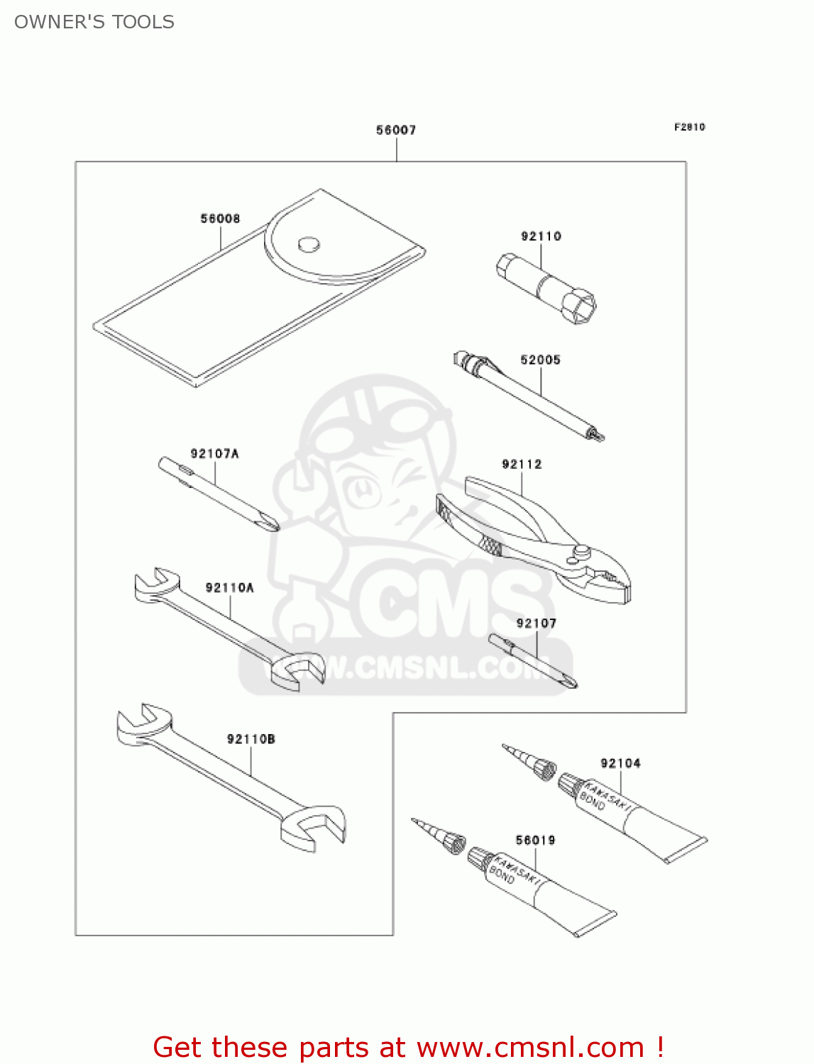 OWNER'S TOOLS VN750A6F VULCAN 750 2006 USA CALIFORNIA