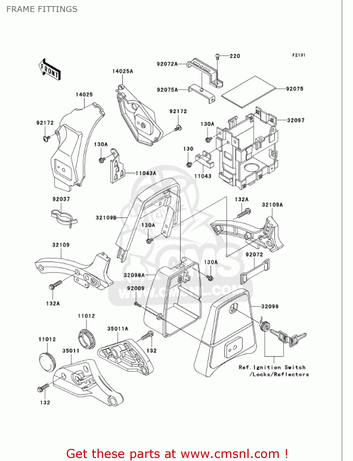 FRAME FITTINGS VN750A6F VULCAN 750 2006 USA CALIFORNIA
