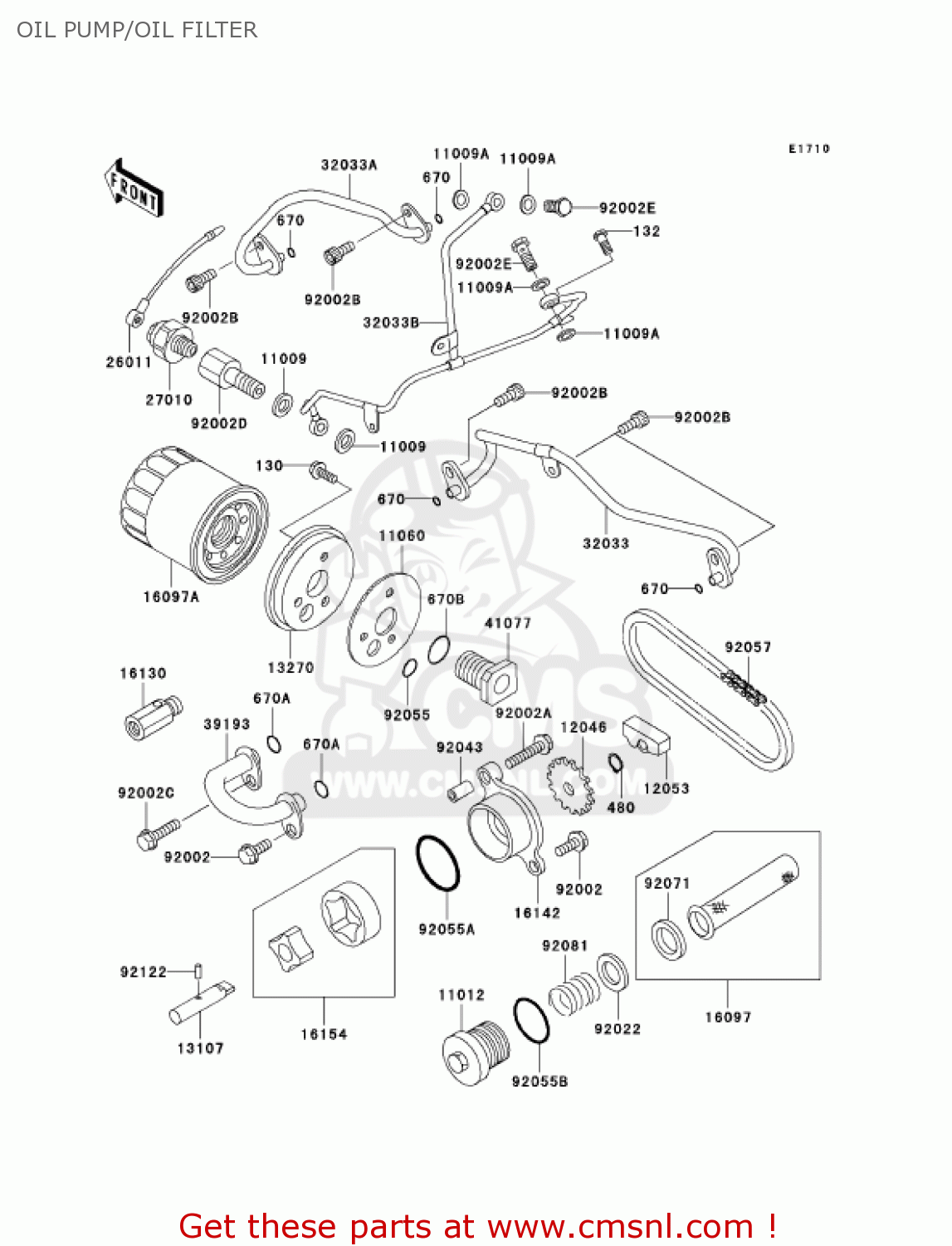OIL PUMP/OIL FILTER VN750A6F VULCAN 750 2006 USA CALIFORNIA