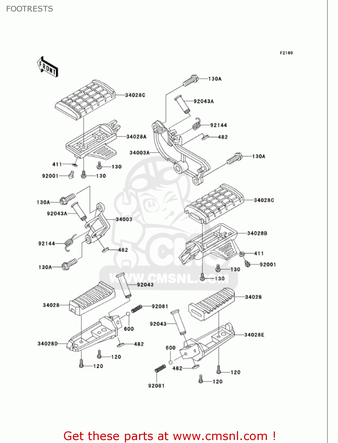 FOOTRESTS VN750A6F VULCAN 750 2006 USA CALIFORNIA