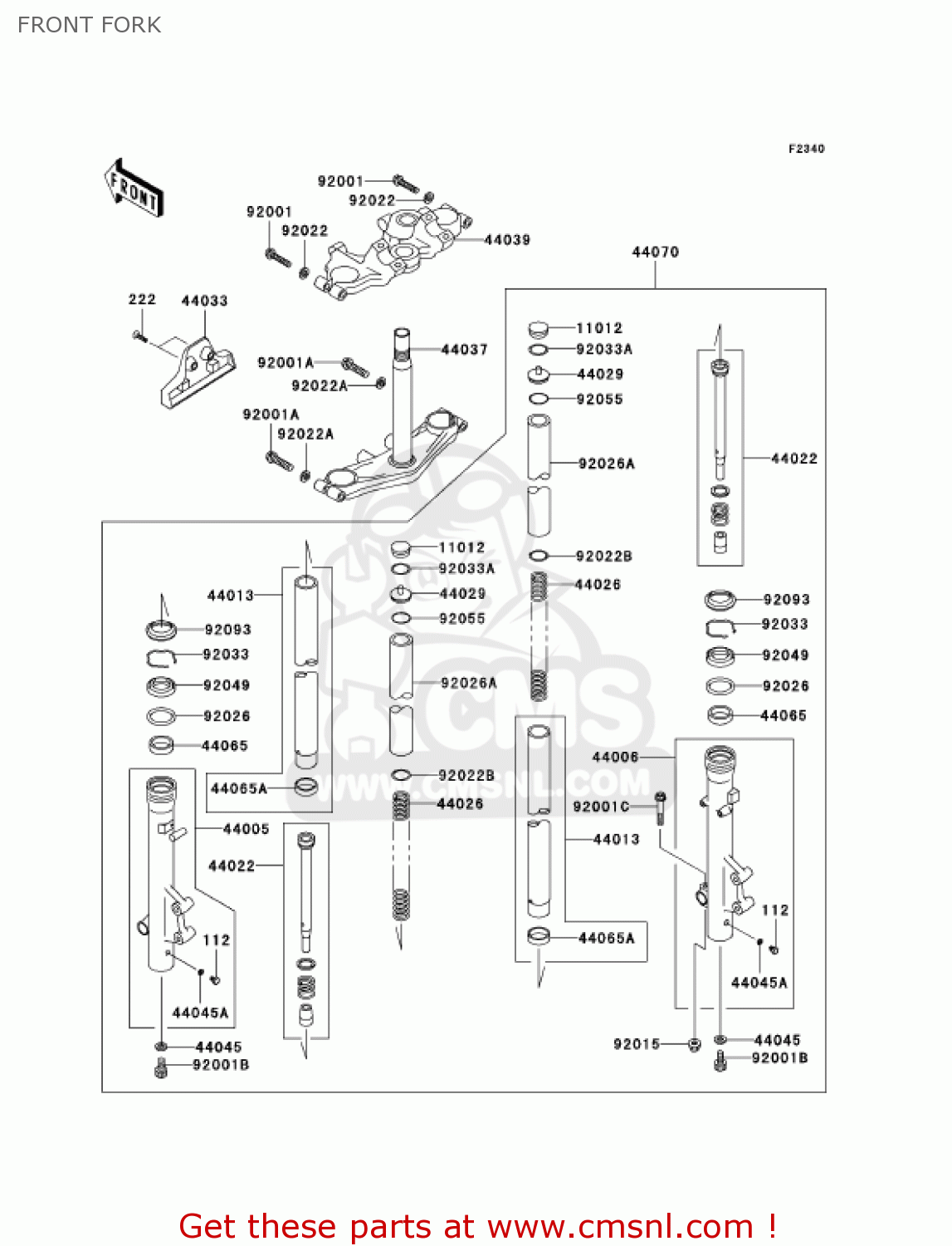 FRONT FORK VN750A6F VULCAN 750 2006 USA CALIFORNIA
