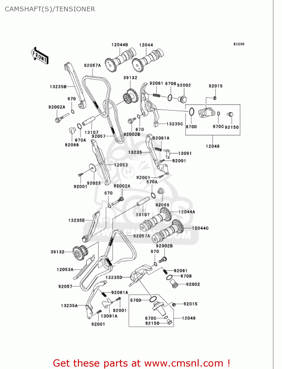 CAMSHAFT(S)/TENSIONER VN750A6F VULCAN 750 2006 USA CALIFORNIA