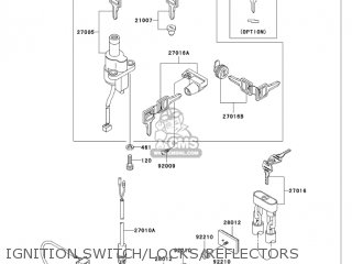 IGNITION SWITCH/LOCKS/REFLECTORS - VN750A6F VULCAN 750 2006 USA CALIFORNIA