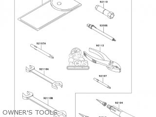 OWNER'S TOOLS - VN750A6F VULCAN 750 2006 USA CALIFORNIA