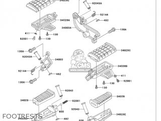 FOOTRESTS - VN750A6F VULCAN 750 2006 USA CALIFORNIA