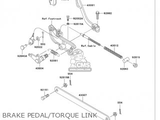 BRAKE PEDAL/TORQUE LINK - VN750A6F VULCAN 750 2006 USA CALIFORNIA