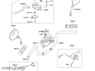 HANDLEBAR - VN750A6F VULCAN 750 2006 USA CALIFORNIA