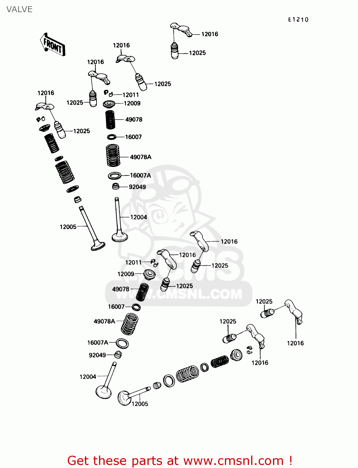 VALVE VN750A7 VULCAN 750 1991 USA CALIFORNIA CANADA
