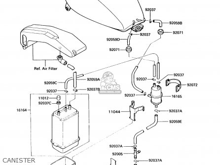 CANISTER - VN750A7 VULCAN 750 1991 USA CALIFORNIA CANADA