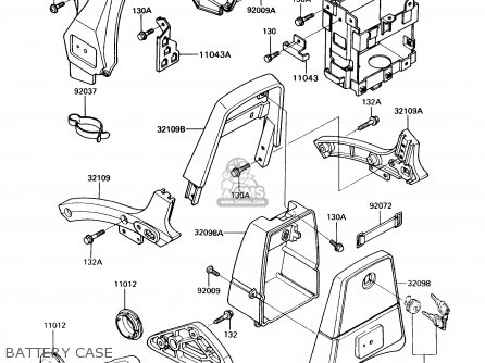 BATTERY CASE - VN750A7 VULCAN 750 1991 USA CALIFORNIA CANADA