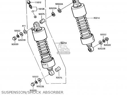 SUSPENSION/SHOCK ABSORBER - VN750A7 VULCAN 750 1991 USA CALIFORNIA CANADA