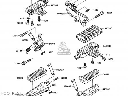 FOOTREST - VN750A7 VULCAN 750 1991 USA CALIFORNIA CANADA