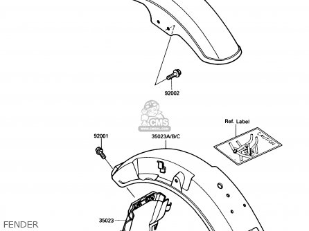 FENDER - VN750A7 VULCAN 750 1991 USA CALIFORNIA CANADA