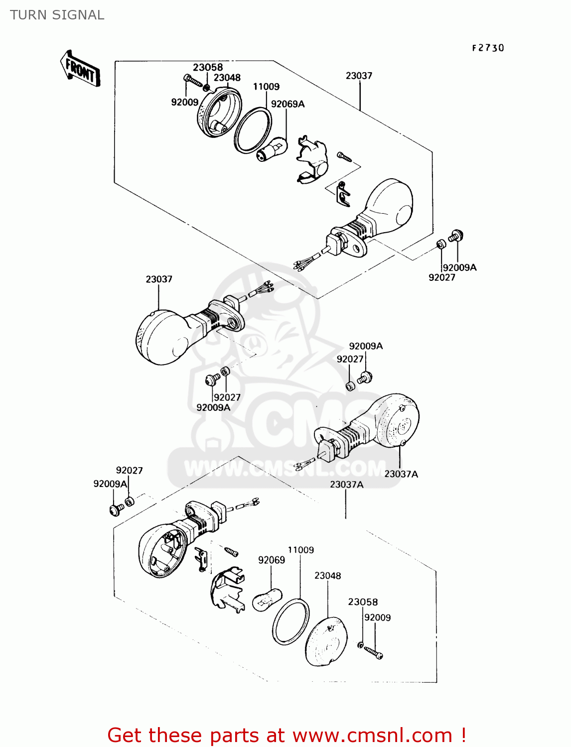 TURN SIGNAL VN750A8 VULCAN 750 1992 USA CALIFORNIA CANADA