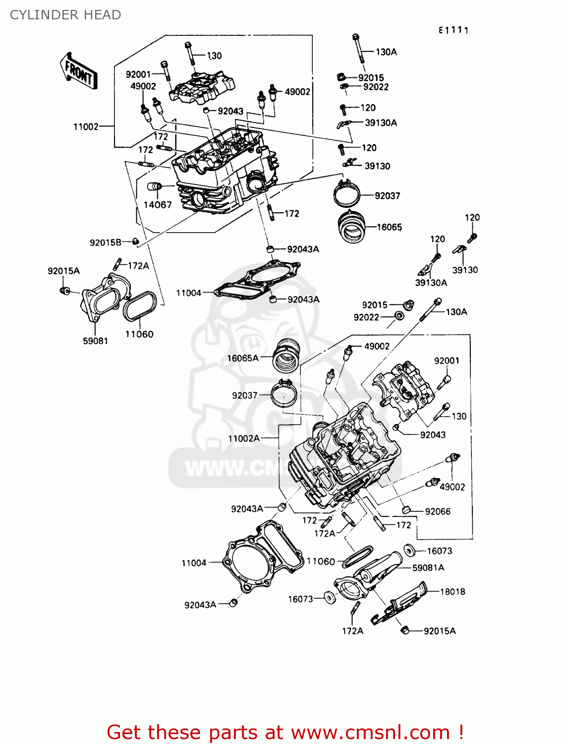 CYLINDER HEAD VN750A9 VN750 TWIN 1993 UNITED KINGDOM FR NL FG IT SP