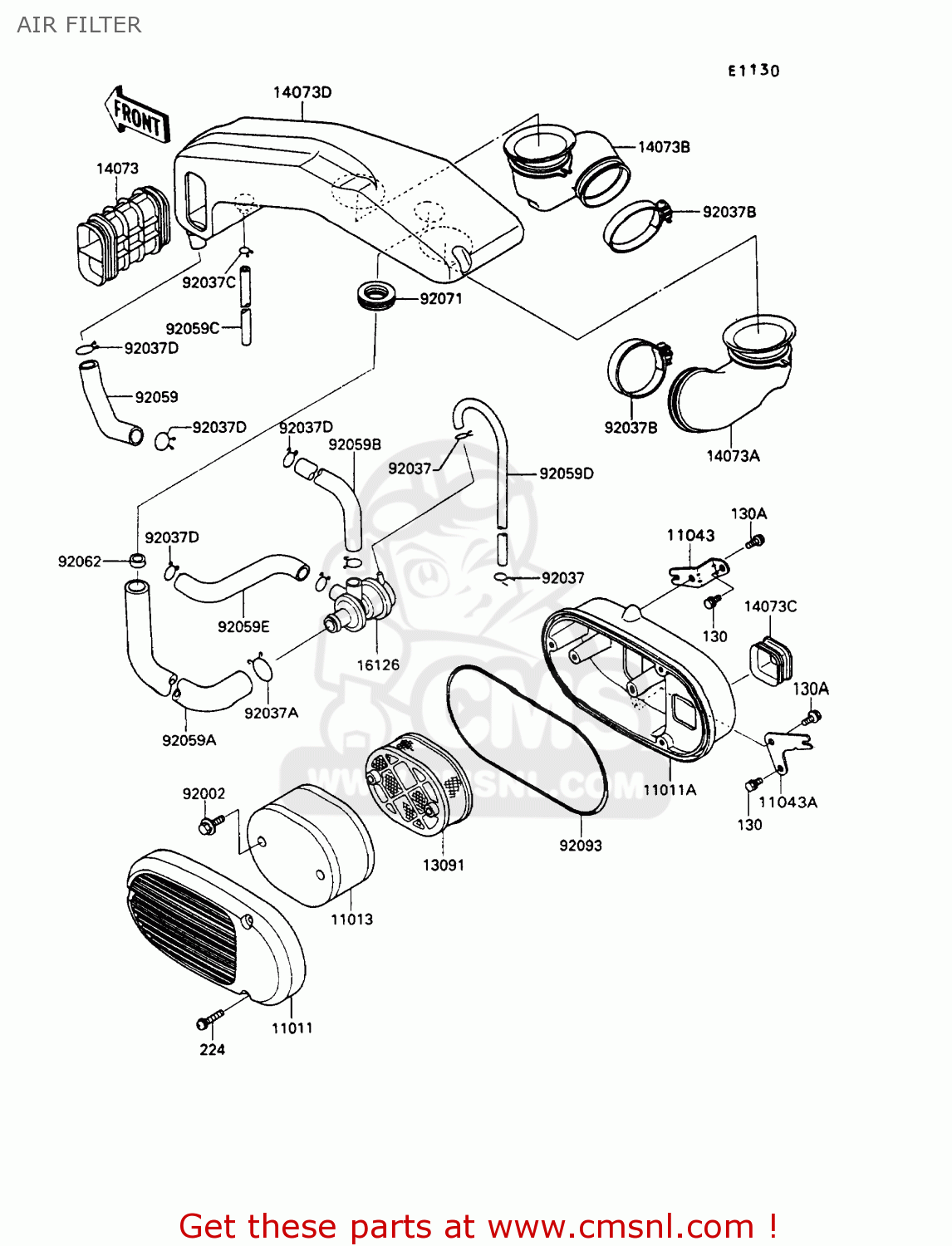 AIR FILTER VN750A9 VN750 TWIN 1993 UNITED KINGDOM FR NL FG IT SP