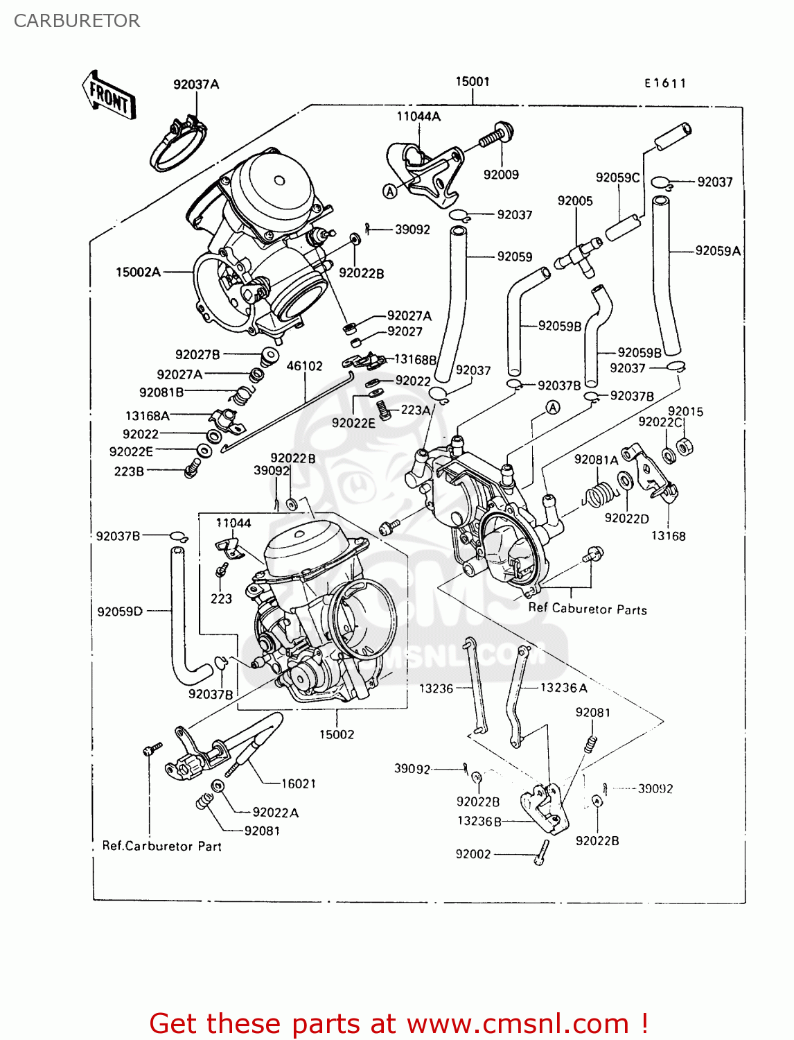 CARBURETOR VN750A9 VN750 TWIN 1993 UNITED KINGDOM FR NL FG IT SP