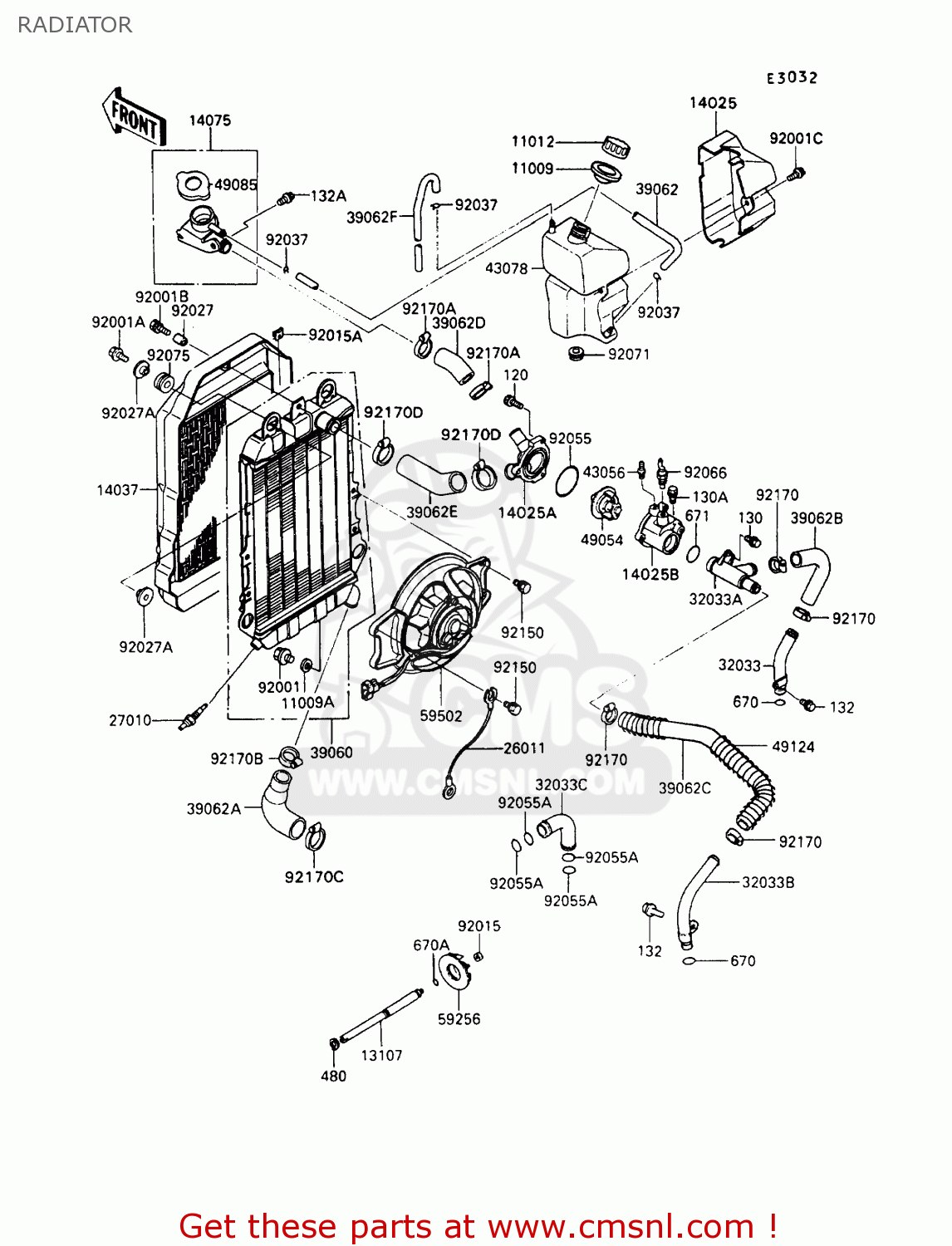 RADIATOR VN750A9 VN750 TWIN 1993 UNITED KINGDOM FR NL FG IT SP