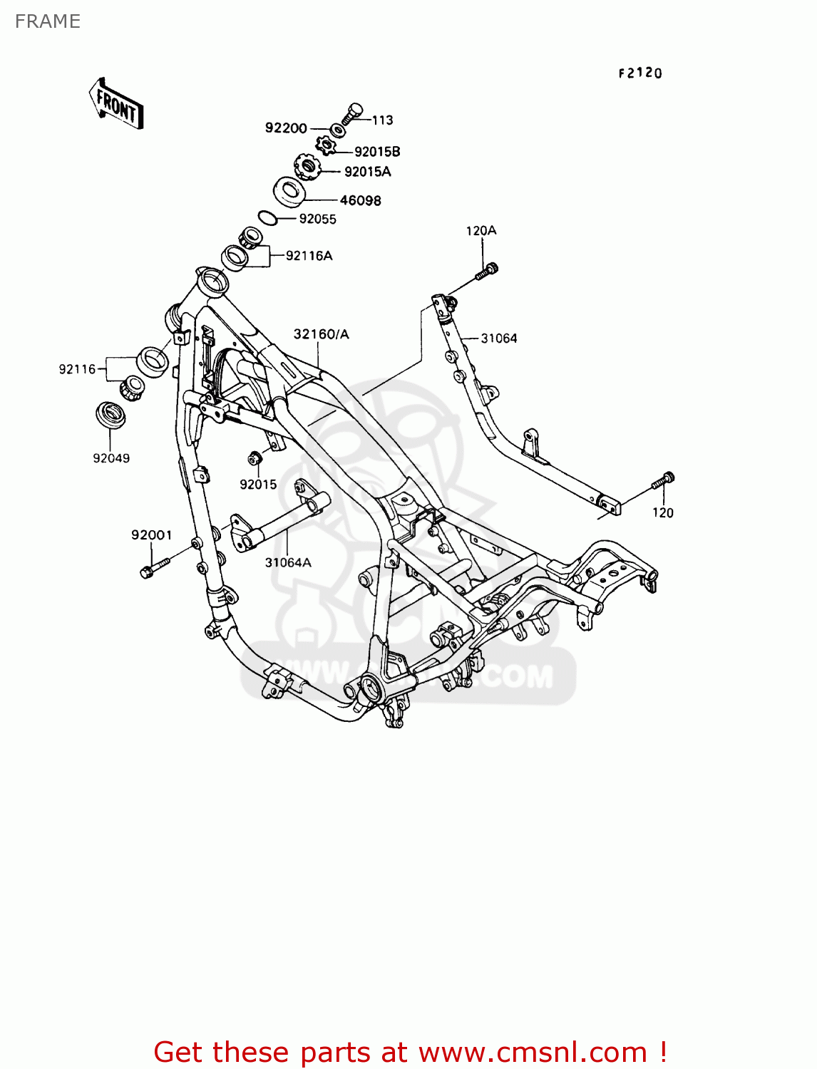 FRAME VN750A9 VN750 TWIN 1993 UNITED KINGDOM FR NL FG IT SP