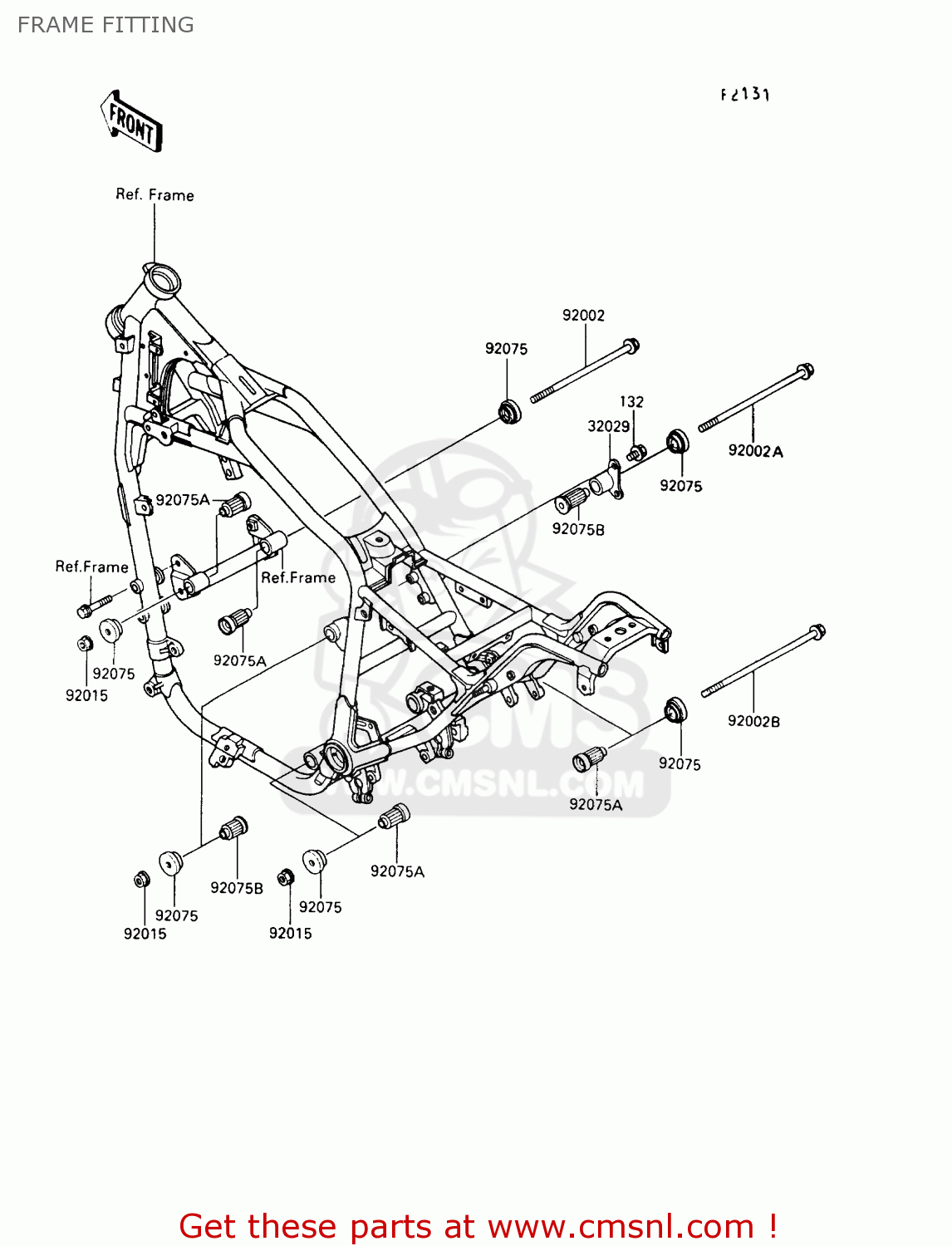 FRAME FITTING VN750A9 VN750 TWIN 1993 UNITED KINGDOM FR NL FG IT SP