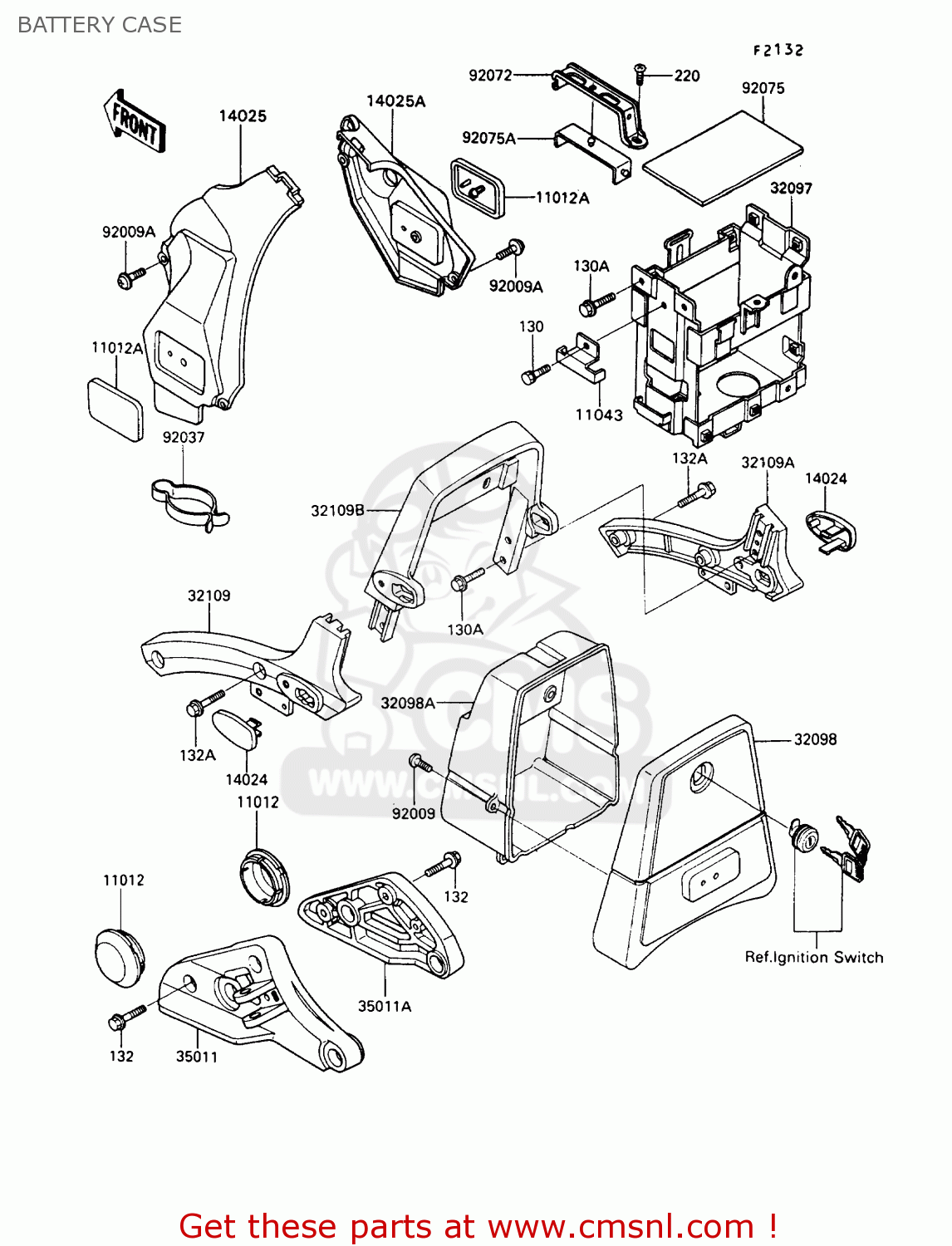 BATTERY CASE VN750A9 VN750 TWIN 1993 UNITED KINGDOM FR NL FG IT SP