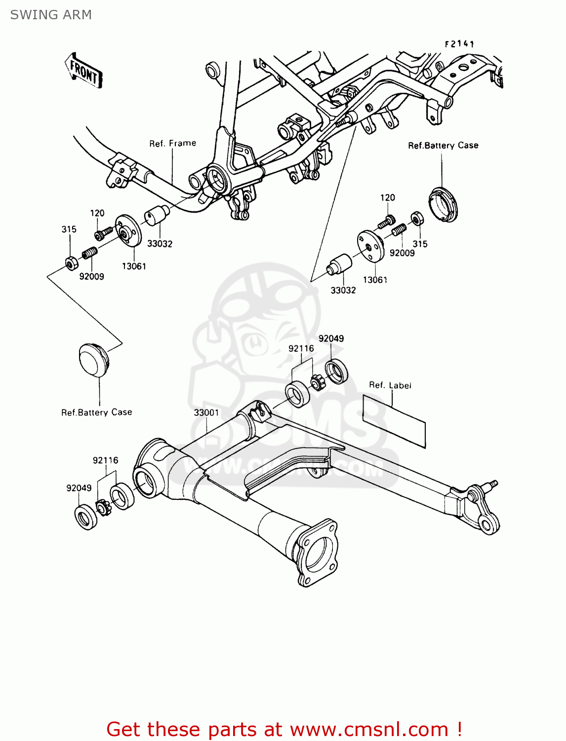 SWING ARM VN750A9 VN750 TWIN 1993 UNITED KINGDOM FR NL FG IT SP