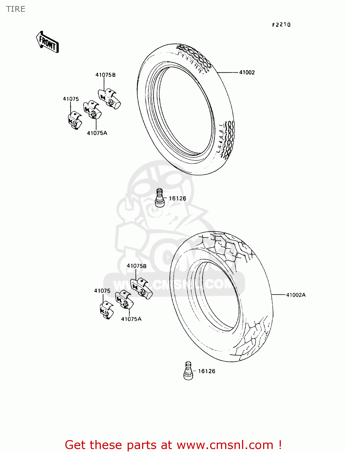 TIRE VN750A9 VN750 TWIN 1993 UNITED KINGDOM FR NL FG IT SP