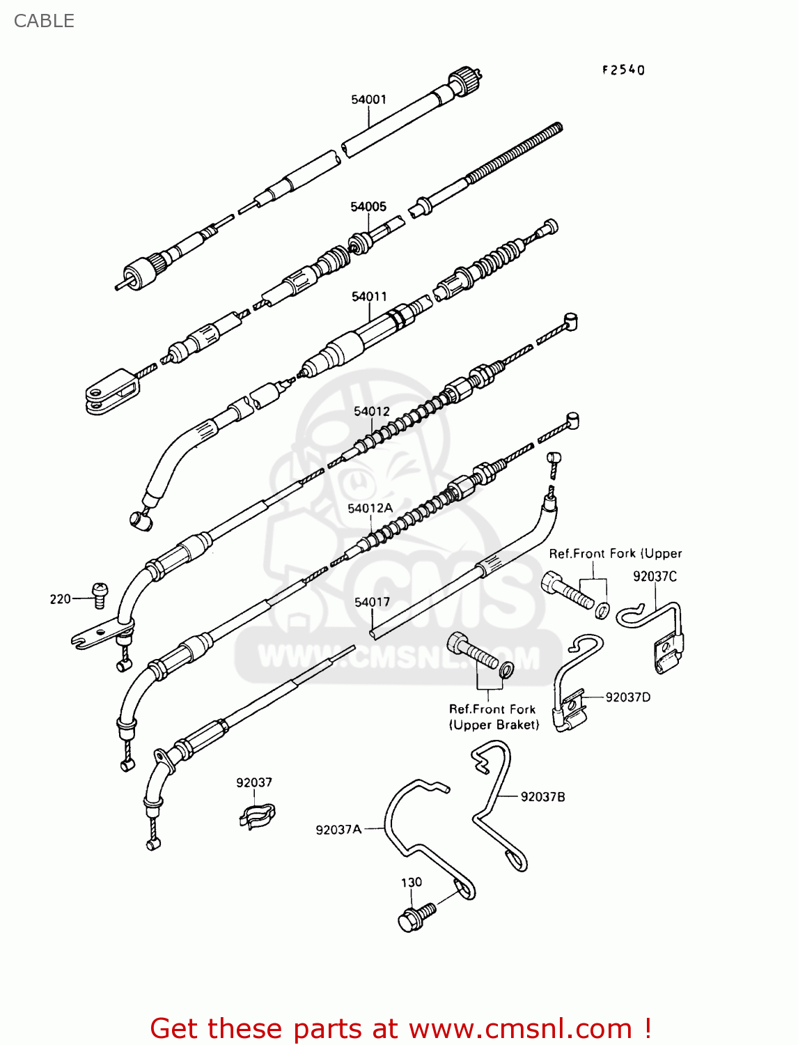 CABLE VN750A9 VN750 TWIN 1993 UNITED KINGDOM FR NL FG IT SP